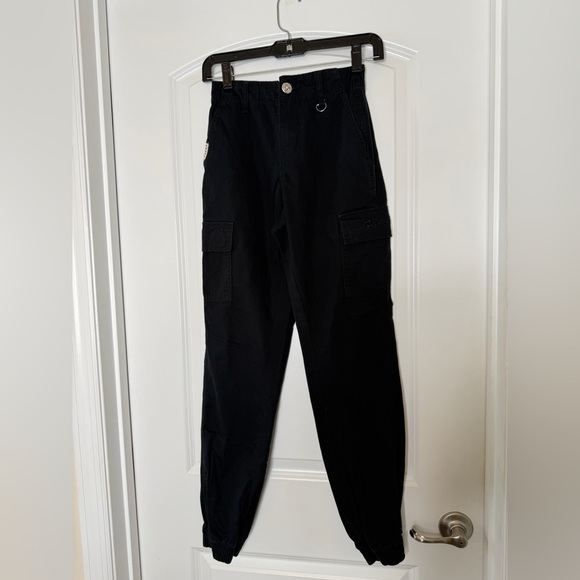 Fivestar General Low Rise Balloon Cargo Pants XS | Y2K Streetwear Black - Picture 2 of 10